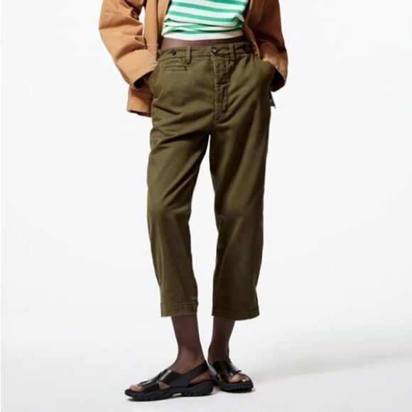 Zara COTTON PANTS WITH POCKETS NEW - Picture 6 of 12